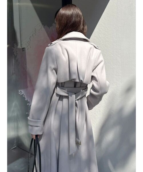 dazzlin（ダズリン）の「2WAYカラーウールライクトレンチコート（トレンチコート・レディース・グレー/ブラウン/ブラック・MEDIUM/SMALL）」の10枚目の写真