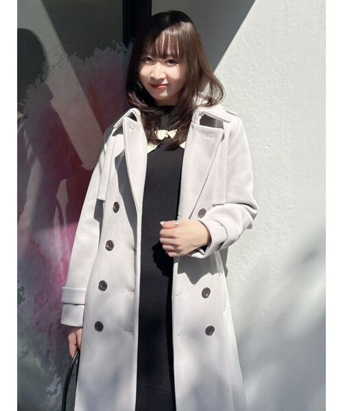 dazzlin（ダズリン）の「2WAYカラーウールライクトレンチコート（トレンチコート・レディース・グレー/ブラウン/ブラック・MEDIUM/SMALL）」の11枚目の写真
