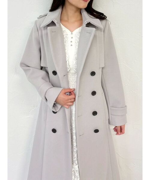 dazzlin（ダズリン）の「2WAYカラーウールライクトレンチコート（トレンチコート・レディース・グレー/ブラウン/ブラック・MEDIUM/SMALL）」の16枚目の写真