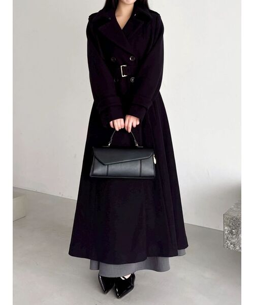 2WAYカラーウールライクトレンチコート（トレンチコート）｜dazzlin