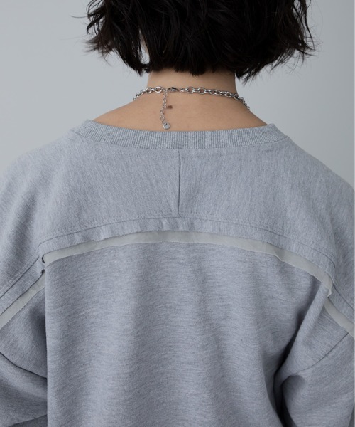 VACANCY（ヴァカンシー）の「チュール切替ショート丈スウェットトップス（スウェット・レディース・オフホワイト/グレー/チャコールグレー・FREE）」の18枚目の写真