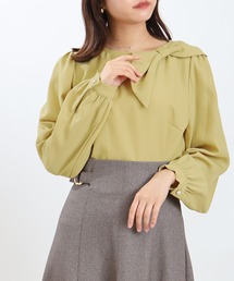 ASTORIA ODIER | とろみアシメ肩リボンブラウス(シャツ/ブラウス)