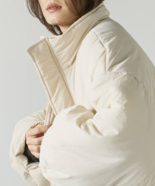 Libra Cue（リブラ キュー）の「モンスターショートコート（ダウンジャケット/コート・レディース・ブラック/アイボリー/ブラウン・FREE）」の6枚目の写真