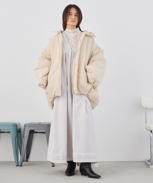 Libra Cue（リブラ キュー）の「モンスターショートコート（ダウンジャケット/コート・レディース・ブラック/アイボリー/ブラウン・FREE）」の10枚目の写真