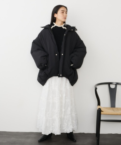 Libra Cue（リブラ キュー）の「モンスターショートコート（ダウンジャケット/コート・レディース・ブラック/アイボリー/ブラウン・FREE）」の19枚目の写真