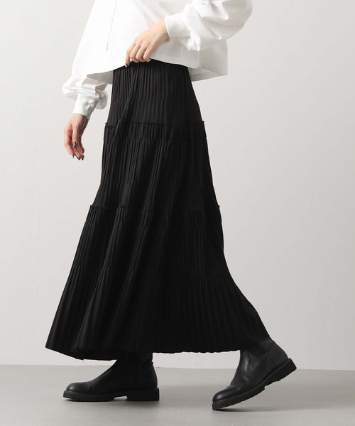 Gready Brilliant（グレディブリリアン）の「カットティアードプリーツスカート（スカート・レディース・ブラック/ブラウン・38）」の8枚目の写真