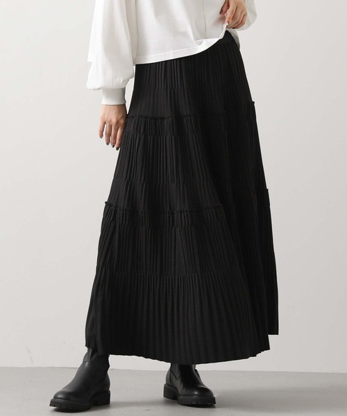 Gready Brilliant（グレディブリリアン）の「カットティアードプリーツスカート（スカート・レディース・ブラック/ブラウン・38）」の10枚目の写真