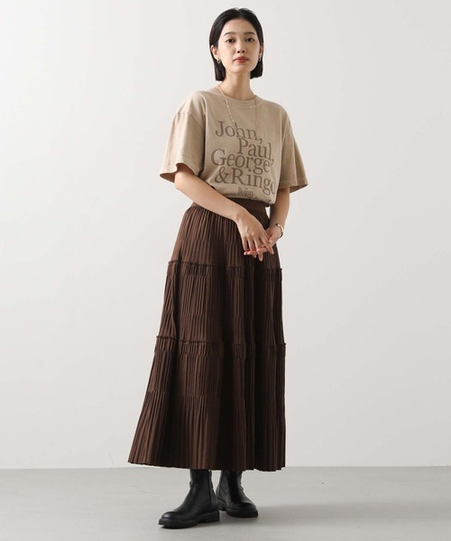 Gready Brilliant（グレディブリリアン）の「カットティアードプリーツスカート（スカート・レディース・ブラック/ブラウン・38）」の14枚目の写真