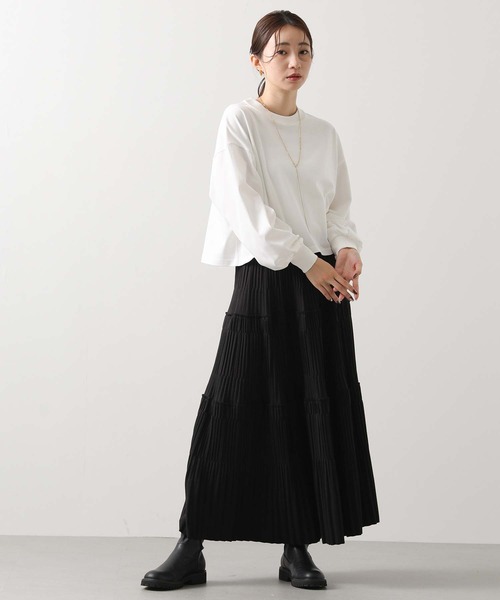 Gready Brilliant（グレディブリリアン）の「カットティアードプリーツスカート（スカート・レディース・ブラック/ブラウン・38）」の6枚目の写真