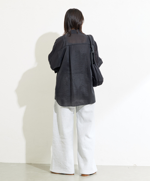 JOURNAL STANDARD（ジャーナルスタンダード）の「《追加2》キュプラヴィンテージローンシャツ（シャツ/ブラウス・レディース・ブラウン/ブラック・FREE）」の5枚目の写真