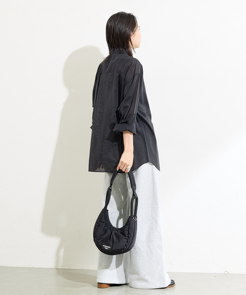 JOURNAL STANDARD（ジャーナルスタンダード）の「《追加2》キュプラヴィンテージローンシャツ（シャツ/ブラウス・レディース・ブラウン/ブラック・FREE）」の6枚目の写真