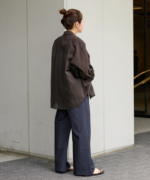 JOURNAL STANDARD（ジャーナルスタンダード）の「《追加2》キュプラヴィンテージローンシャツ（シャツ/ブラウス・レディース・ブラウン/ブラック・FREE）」の11枚目の写真