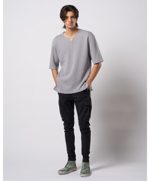 wjk(ダヴルジェイケイ)の「slim easy banana cargo(カーゴパンツ・メンズ・ブラック/カーキ・SMALL/MEDIUM/LARGE/X-LARGE)」の16枚目の写真