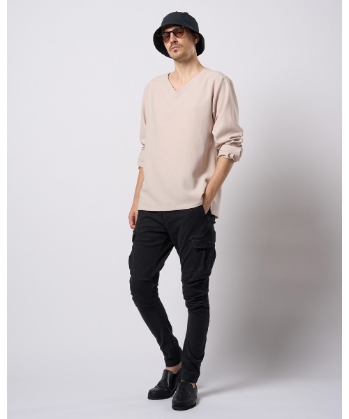 wjk(ダヴルジェイケイ)の「slim easy banana cargo(カーゴパンツ・メンズ・ブラック/カーキ・SMALL/MEDIUM/LARGE/X-LARGE)」の20枚目の写真