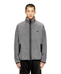 DIESEL♡美品　八分袖　サイドリブ　そで切りっぱなし　刺繍スウェット　白 DIESEL♡美品 八分袖 サイドリブ そで切りっぱなし 刺繍