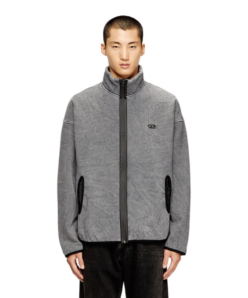 DIESEL フリースジャケット グレー セール】メンズ ジャケット S-BATY-NEW（スウェット）｜DIESEL