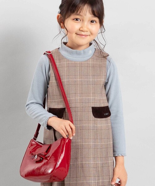 BeBe（ベベ）の「【お揃い】グレンチェックプリーツジャンパースカート（ジャンパースカート・キッズ・ブラウン系その他/グレー系その他・120cm/140cm/130cm/150cm/110cm）」の8枚目の写真