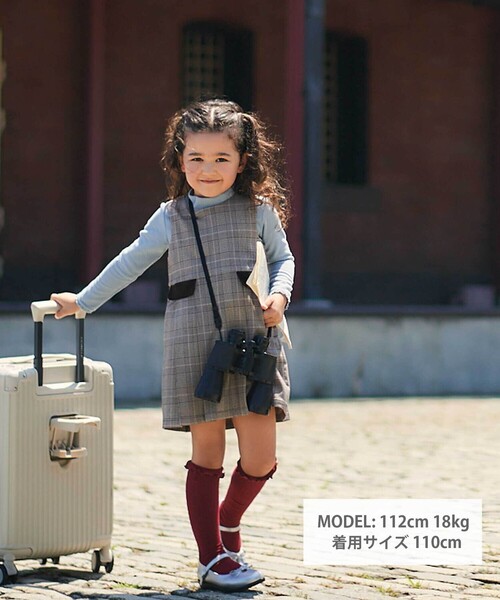 BeBe（ベベ）の「【お揃い】グレンチェックプリーツジャンパースカート（ジャンパースカート・キッズ・ブラウン系その他/グレー系その他・120cm/140cm/130cm/150cm/110cm）」の3枚目の写真