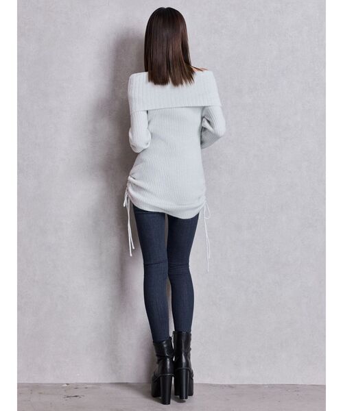 GYDA(ジェイダ)の「2WAYオフショルラメニットチュニック(チュニック・レディース・オフホワイト/ブラック・FREE)」の7枚目の写真