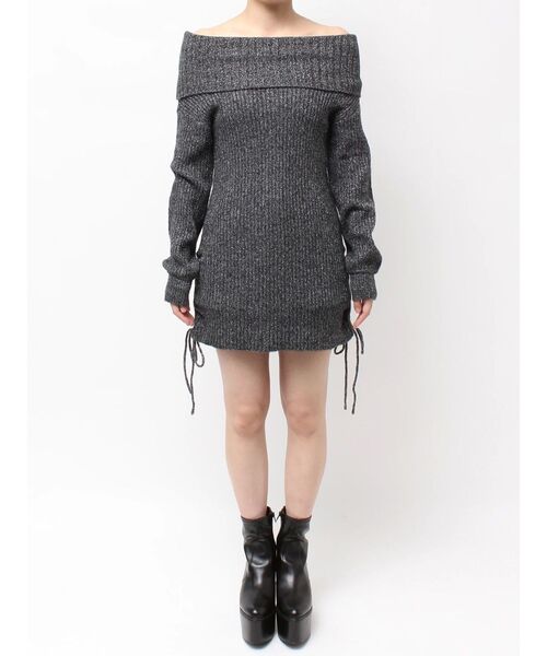 GYDA(ジェイダ)の「2WAYオフショルラメニットチュニック(チュニック・レディース・オフホワイト/ブラック・FREE)」の11枚目の写真