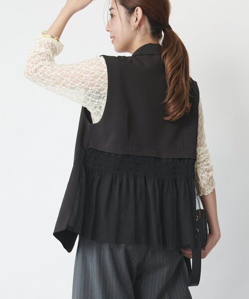 セール】バックチュールジレ（ベスト）｜un dix cors（アンディコール