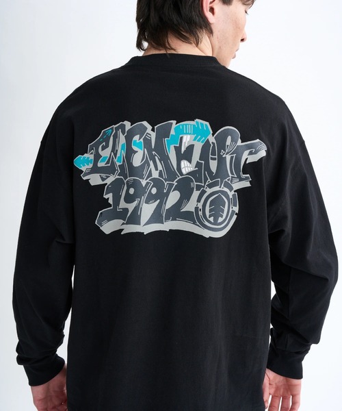ELEMENT(エレメント)の「ELEMENT メンズ TAG LS ロンT 【2025年秋冬モデル】/エレメントバックプリントビックシルエット長袖ロンT(Tシャツ/カットソー・メンズ・ブラック系その他/ブラック/ホワイト・X-LARGE/LARGE/MEDIUM)」の15枚目の写真