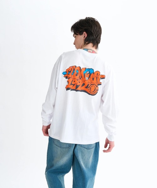 ELEMENT(エレメント)の「ELEMENT メンズ TAG LS ロンT 【2025年秋冬モデル】/エレメントバックプリントビックシルエット長袖ロンT(Tシャツ/カットソー・メンズ・ブラック系その他/ブラック/ホワイト・X-LARGE/LARGE/MEDIUM)」の4枚目の写真