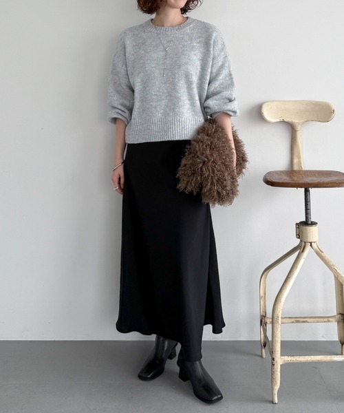 Doux archives(ドゥアルシーヴ)の「【大好評につき再入荷決定!】【新色追加】スパンコールショートニットプルオーバー(ニット/セーター・レディース・ミント/シルバーグレー/ピンク/チャコールグレー/アイボリー・FREE)」の6枚目の写真