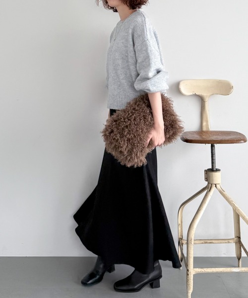 Doux archives(ドゥアルシーヴ)の「【大好評につき再入荷決定!】【新色追加】スパンコールショートニットプルオーバー(ニット/セーター・レディース・ミント/シルバーグレー/ピンク/チャコールグレー/アイボリー・FREE)」の8枚目の写真