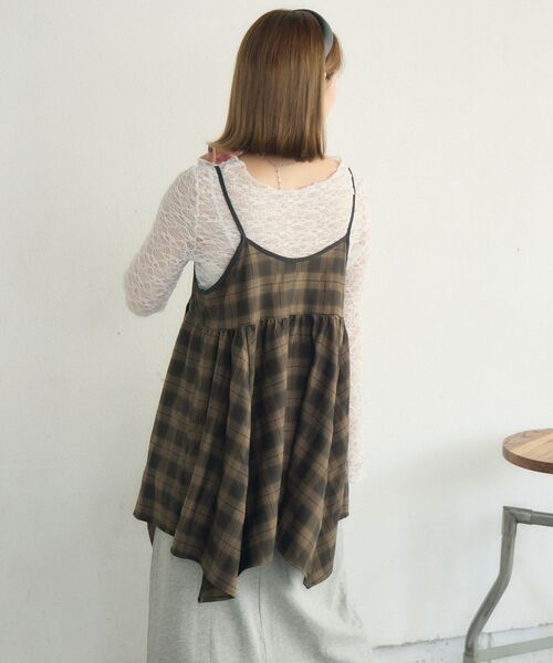 RETRO GIRL（レトロガール）の「リボン2WAYチュニックキャミOP（チュニック・レディース・ブラック/ブラウン系その他2/ナチュラル・FREE）」の12枚目の写真