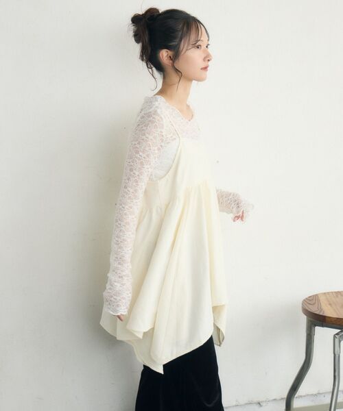 RETRO GIRL（レトロガール）の「リボン2WAYチュニックキャミOP（チュニック・レディース・ブラック/ブラウン系その他2/ナチュラル・FREE）」の19枚目の写真