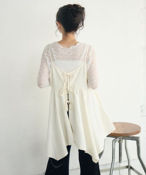 RETRO GIRL（レトロガール）の「リボン2WAYチュニックキャミOP（チュニック・レディース・ブラック/ブラウン系その他2/ナチュラル・FREE）」の20枚目の写真