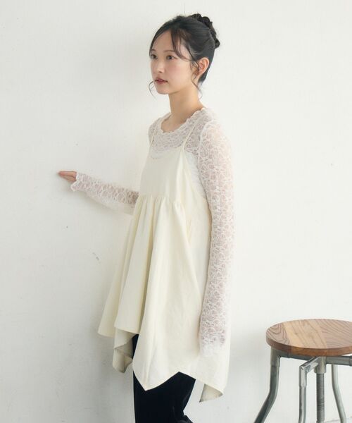 RETRO GIRL（レトロガール）の「リボン2WAYチュニックキャミOP（チュニック・レディース・ブラック/ブラウン系その他2/ナチュラル・FREE）」の21枚目の写真