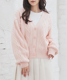 Honeys（ハニーズ）の「ケーブル編Ｖカーディガン（カーディガン/ボレロ）」