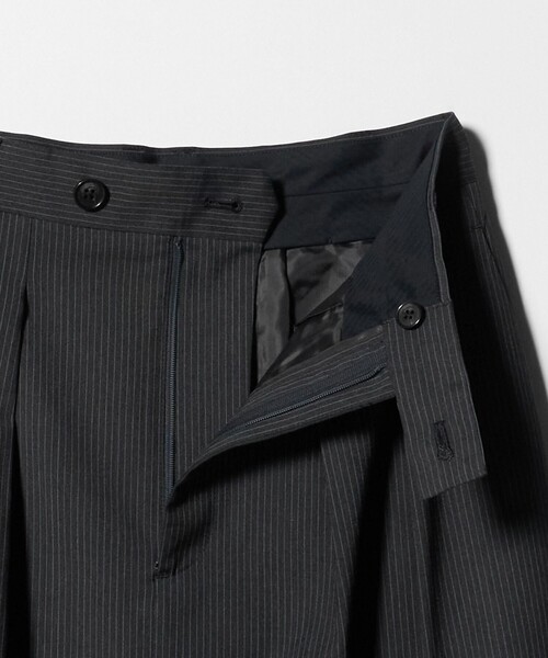 BEAUTY&YOUTH UNITED ARROWS(ビューティーアンドユースユナイテッドアローズ)の「毛ブレンド ストライプ タックロングスカート 防シワ ウォッシャブル(スカート・レディース・ダークグレー・XS/M/S)」の13枚目の写真