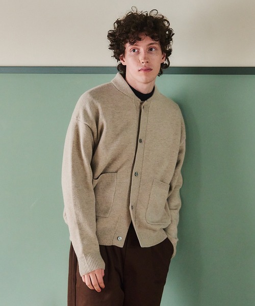 MAISON CLUB — Wool Over Knit MA-1 кардиган / шерстяной MA-1 кардиган KKP