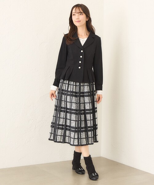 TO BE CHIC(トゥー ビー シック)の「ツイード調ジャカード スカート(スカート・レディース・チャコールグレー・38/40/42)」の8枚目の写真