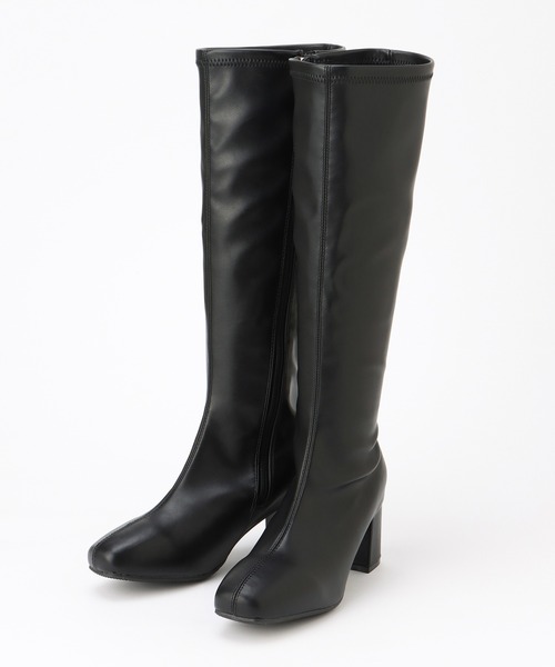 Honeys(ハニーズ)の「ヒールロングブーツ(ブーツ・レディース・ダークブラウン/ブラック・3L/L/LL/M/S)」の12枚目の写真