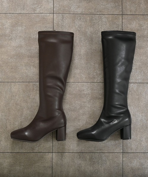 Honeys(ハニーズ)の「ヒールロングブーツ(ブーツ・レディース・ダークブラウン/ブラック・3L/L/LL/M/S)」の18枚目の写真