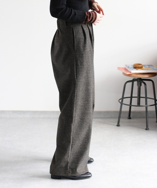 cepo（セポ）の「〈セットアップ対応〉ツイードライクイージ－ワイドトラウザー（その他パンツ・レディース・チャコール/ブラウン/グレー系その他/ブラウン系その他・M）」の13枚目の写真