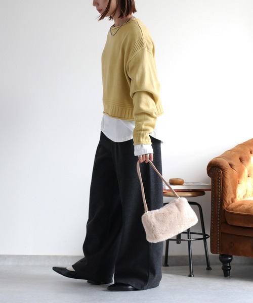 cepo（セポ）の「〈セットアップ対応〉ツイードライクイージ－ワイドトラウザー（その他パンツ・レディース・チャコール/ブラウン/グレー系その他/ブラウン系その他・M）」の18枚目の写真