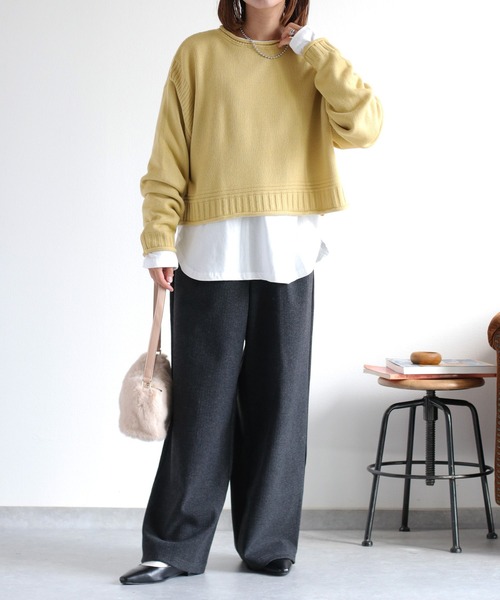 cepo（セポ）の「〈セットアップ対応〉ツイードライクイージ－ワイドトラウザー（その他パンツ・レディース・チャコール/ブラウン/グレー系その他/ブラウン系その他・M）」の17枚目の写真