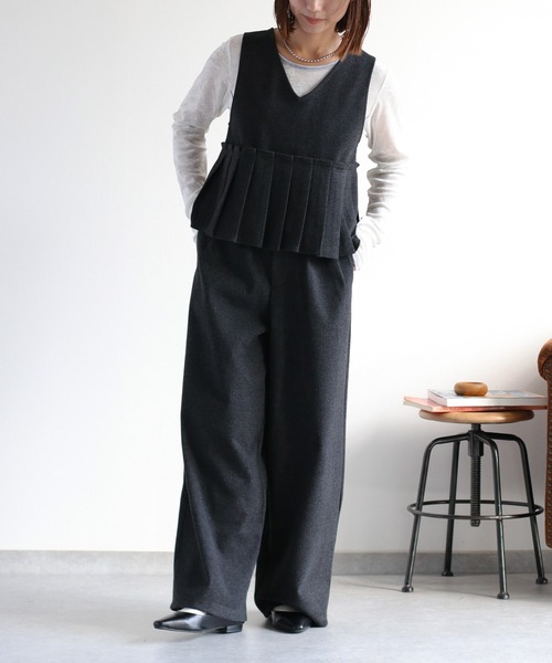 cepo（セポ）の「〈セットアップ対応〉ツイードライクイージ－ワイドトラウザー（その他パンツ・レディース・チャコール/ブラウン/グレー系その他/ブラウン系その他・M）」の19枚目の写真