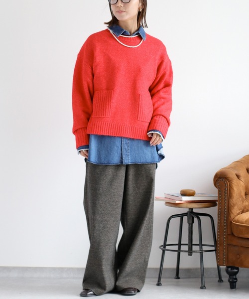 cepo（セポ）の「〈セットアップ対応〉ツイードライクイージ－ワイドトラウザー（その他パンツ・レディース・チャコール/ブラウン/グレー系その他/ブラウン系その他・M）」の10枚目の写真