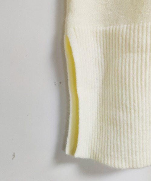 ONEP STAR(ワンピスター)の「サイドスリットオーバーサイズニットトップス(ニット/セーター・レディース・グレイッシュベージュ/オフホワイト/ブラック/ベージュ・FREE)」の20枚目の写真