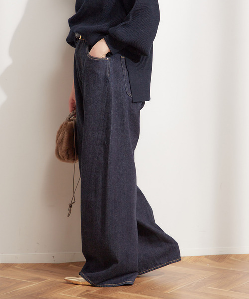 journal standard L'essage（ジャーナルスタンダードレサージュ）の「《追加3》ルーズウェービング 3D デニムパンツ（その他パンツ・レディース・ブラック/ネイビー・36/38）」の10枚目の写真