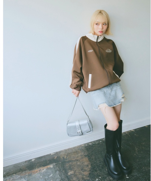 LOVETOXIC（ラブトキシック）の「【LTXC】トラックジャケット（ジャージ・キッズ・ブラック/ブラウン/オフホワイト・S:140cm/130cm/L:160cm/M:150cm）」の13枚目の写真