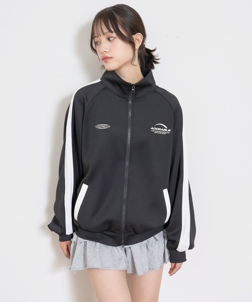 LOVETOXIC（ラブトキシック）の「【LTXC】トラックジャケット（ジャージ・キッズ・ブラック/ブラウン/オフホワイト・S:140cm/130cm/L:160cm/M:150cm）」の15枚目の写真