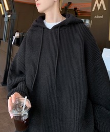 〈ユニセックス商品〉ニットフーディ