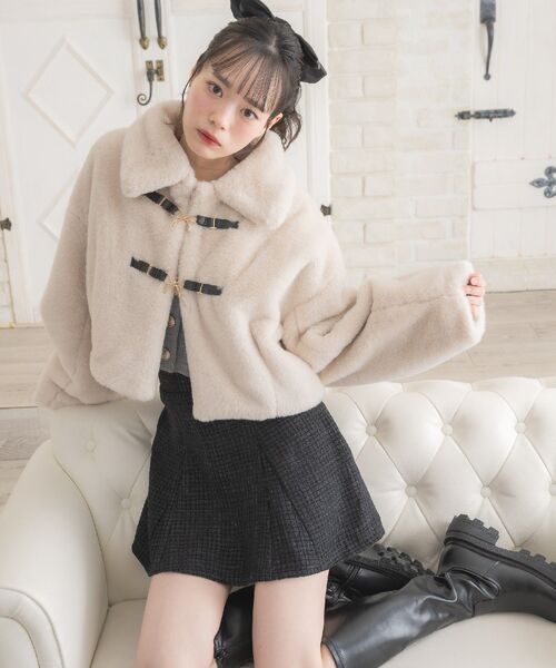 ems excite(エムズエキサイト)の「【セットアップ対応】バックレースアップミニSK(スカート・レディース・ベージュ/ナチュラル/ブラック・FREE)」の8枚目の写真